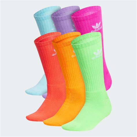 adidas sokken crew|Trefoil Cushion Crew Socks 6 Pairs .